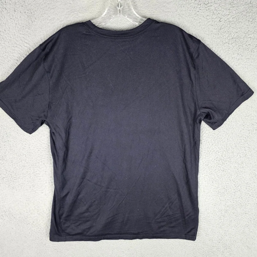Nike T-Shirt Mens L Navy Cleveland Indians Baseball Dri-Fit MLB Athletic Tee